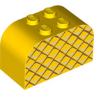 LEGO Gelb Steigung Backstein 2 x 4 x 2 Gebogen mit waffle Muster (4744 / 66518)
