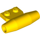 레고 노란색 작은 매끄러운 엔진 ~와 함께 1 x 2 옆 그릇 (액슬 홀더 포함) (3475)
