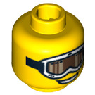 LEGO Yellow Snowboarder Guy Head (Safety Stud) (3626 / 97079)