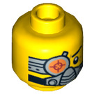 LEGO Gelb Solomon Blaze Kopf (Einbau-Vollbolzen) (3626 / 13129)