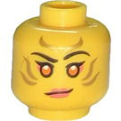 LEGO Gul Sora Hode med Golden Whiskers og Rosa Øyne (Forsenket solid knott) (3274 / 104190)