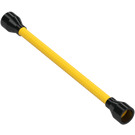 LEGO Yellow Spiral Tube with Flange with Rounded Black Ends (6211 / 64230)