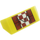 LEGO Gelb Spoiler mit Griff mit Hull Plates, Silber Dots und rot und Weiß Checkered Aufkleber (98834)