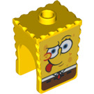 LEGO Gelb SpongeBob SquarePants Kopf mit Intent Look und Tongue Out (60495)