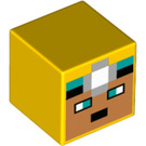 LEGO Gelb Platz Minifigure Kopf mit Cave Explorer Gesicht (19729 / 100565)