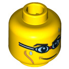 LEGO Yellow Stealth Swimmer Head (Safety Stud) (3626 / 12561)