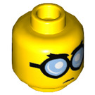 LEGO Gelb Steve Minifigure Kopf (Einbau-Vollbolzen) (3626 / 36554)