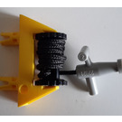 LEGO Yellow String Reel with String and Light Gray Hose Nozzle