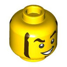 LEGO Yellow Stunt Biker Rocket Racer with Hair Minifigure Head (Recessed Solid Stud) (3626 / 102391)