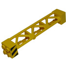 LEGO Yellow Support 2 x 2 x 10 Girder Triangular Vertical with Hazard Stripes Sticker (Type 4 - 3 Posts, 3 Sections) (95347)