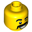 LEGO Gelb Taco Tuesday Guy Minifigure Kopf (Sicherheitsbolzen) (3626 / 15917)