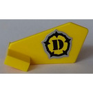 LEGO Yellow Tail 2 x 3 x 2 Fin with Dino Logo Sticker (44661)
