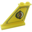 LEGO Yellow Tail 4 x 1 x 3 with Monkey Head and Silver Dots (Right) Sticker (2340)