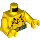 LEGO Yellow Tattooga Minifig Torso (973 / 76382)