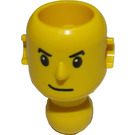 LEGO Yellow Technic Action Figure Head with Mouth lopsided, White Pupils (2707)