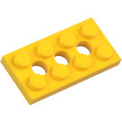 LEGO Geel Technic Plaat 2 x 4 met Gaten (3709)