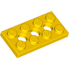 LEGO Yellow Technic Plate 2 x 4 with Holes (3709)