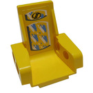 LEGO Yellow Technic Seat 3 x 2 Base with Blue and White Splotches Sticker (2717)