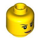 LEGO Gelb Tennis Player Kopf (Sicherheitsbolzen) (3626 / 93388)
