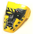 LEGO Yellow Throwbot Visor with Jet, Judge Pattern (32169)