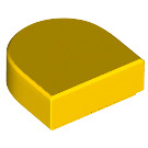 LEGO Gelb Fliese 1 x 1 Hälfte Oval (24246 / 35399)