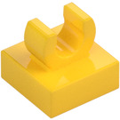 LEGO Gelb Fliese 1 x 1 mit Clip (Erhöhtes "C") (15712 / 44842)