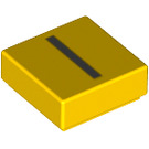 LEGO Gelb Fliese 1 x 1 mit 'I' mit Nut (11549 / 13417)
