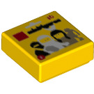 LEGO Žlutá Dlaždice 1 x 1 s Minifigures s drážkou (3070 / 38377)