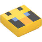 LEGO Yellow Tile 1 x 1 with Passive Bee Face with Groove (3070 / 76971)