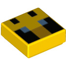 LEGO Gelb Fliese 1 x 1 mit Passive Bee Gesicht mit Nut (3070 / 76971)