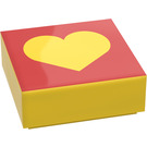 LEGO Gelb Fliese 1 x 1 mit Gelb Herz mit Nut (3070)