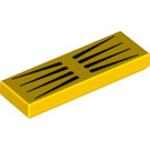 LEGO Yellow Tile 1 x 3 with Black Lines (63864 / 68955)