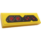 LEGO Yellow Tile 1 x 3 with Two Gauges and Diamonds Sticker (63864)