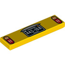 LEGO Yellow Tile 1 x 4 with 445 108 and Lights (2431 / 32872)