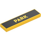 LEGO Giallo Piastrella 1 x 4 con 'Park' (2431)