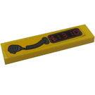 LEGO Yellow Tile 1 x 4 with Taximeter '$13.10' Sticker (2431)