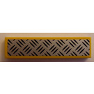 LEGO Yellow Tile 1 x 4 with Tread Plate 5885 Sticker (2431)