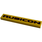 LEGO Yellow Tile 1 x 6 with 'RUBICON' Sticker (6636)