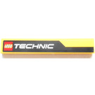 LEGO Gelb Fliese 1 x 6 mit Technic Logo Links Aufkleber (6636)