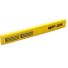 LEGO Yellow Tile 1 x 8 with "WP-89" and vents Sticker (4162)