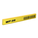 LEGO Yellow Tile 1 x 8 with "WP-89" and Vents Sticker (4162)
