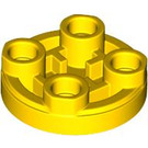 LEGO Gelb Fliese 2 x 2 Runden Invertiert mit Bananas Super Mario Scanner Code (3567 / 104923)