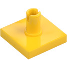 LEGO Giallo Piastrella 2 x 2 con Verticale perno (2460 / 49153)