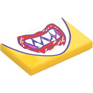 LEGO Amarillo Plana 2 x 3 con Bowser Boca con Dientes (26603 / 68902)