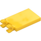 LEGO Gul Tile 2 x 3 med Horisontal Clips (Tykk åpen 'O' klips) (30350 / 65886)