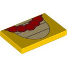 LEGO Geel Tegel 2 x 3 met Rood Necklace (26603 / 101880)