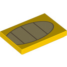 LEGO Yellow Tile 2 x 3 with Tan chest (26603 / 100442)