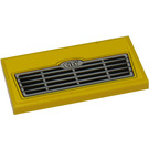 LEGO Yellow Tile 2 x 4 with "CITY" and Grille Sticker (87079)