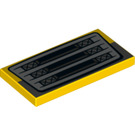 LEGO Yellow Tile 2 x 4 with Engine Grille (29855 / 87079)