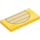 LEGO Yellow Tile 2 x 4 with Roy Tan Belly (87079)